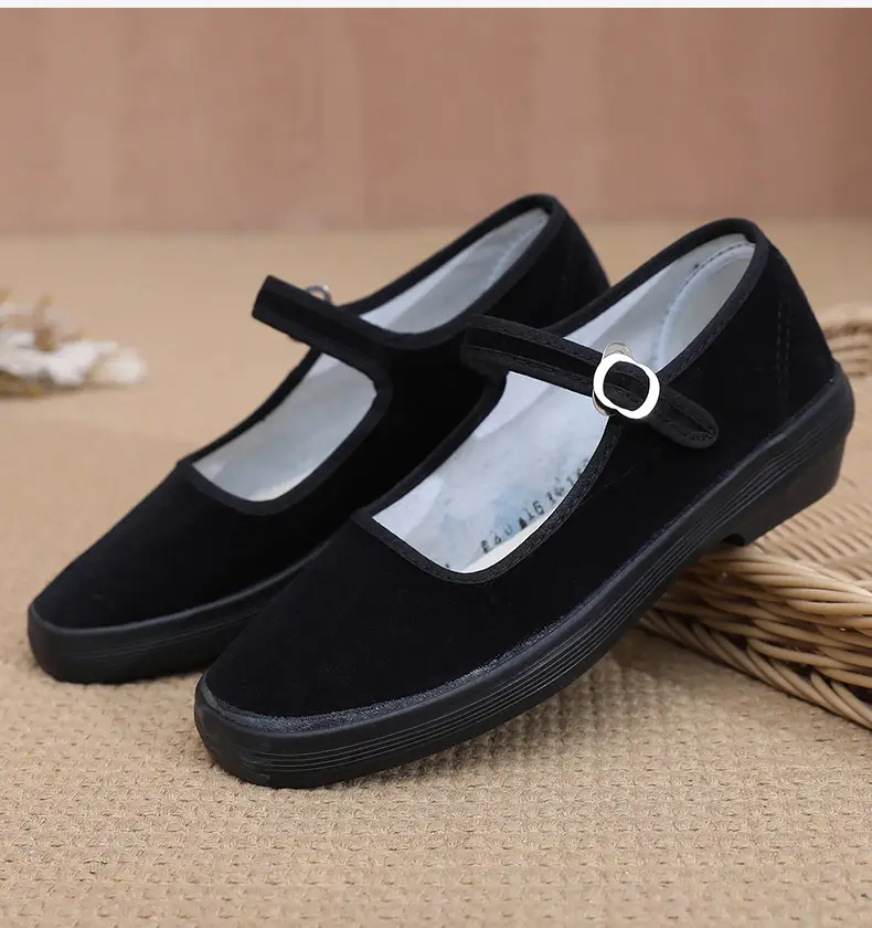 Lutai rubber outsole etiquette shoes breathable lightweight wear-resistant work shoes hotel etiquette casual women's shoes suede cloth shoes — feature 21