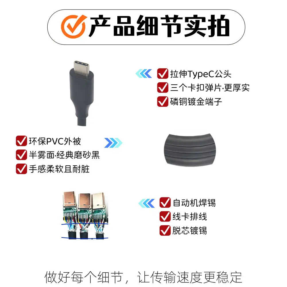 20Gbps PD100W Fast Charging Cable for Phones — feature 5