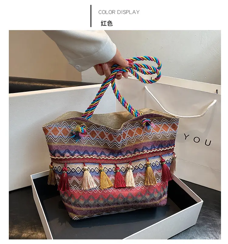 Ethnic Tassel Tote Bag Large Capacity Women's Bag — feature 11