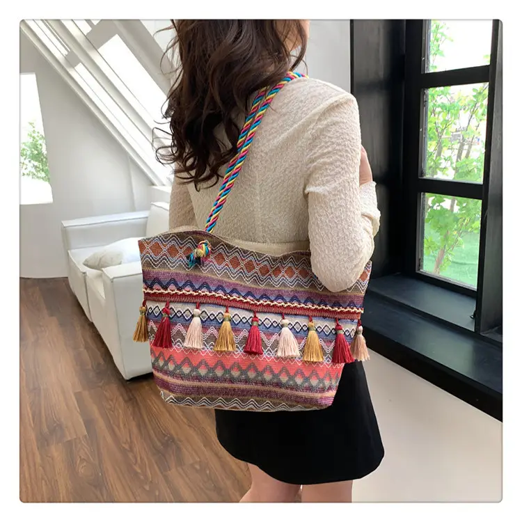 Ethnic Tassel Tote Bag Large Capacity Women's Bag — feature 13