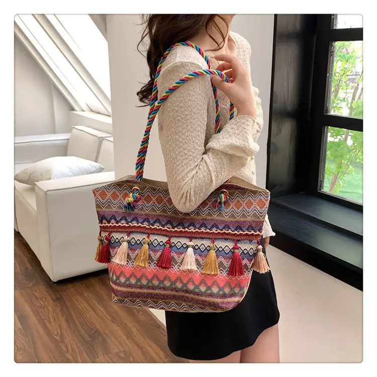 Ethnic Tassel Tote Bag Large Capacity Women's Bag — feature 14