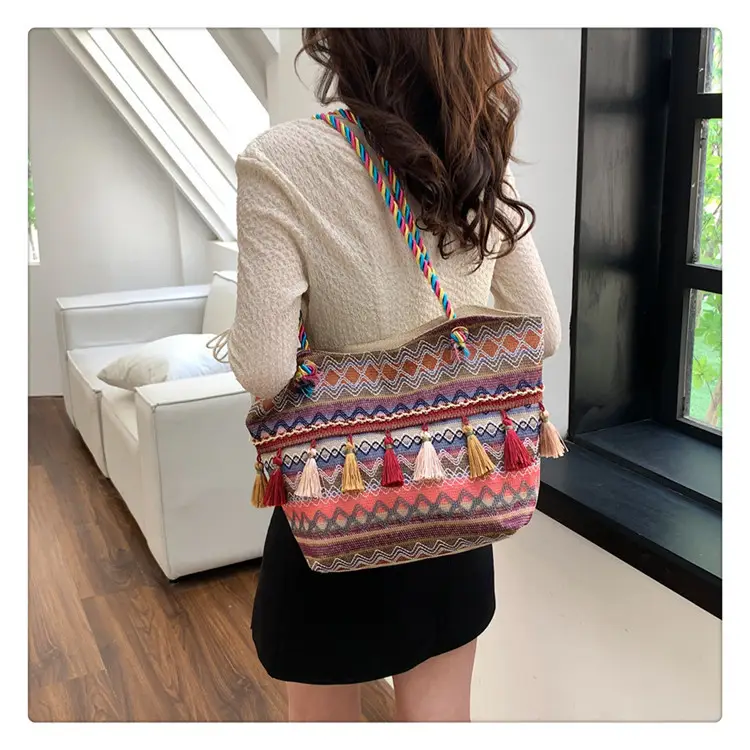 Ethnic Tassel Tote Bag Large Capacity Women's Bag — feature 16