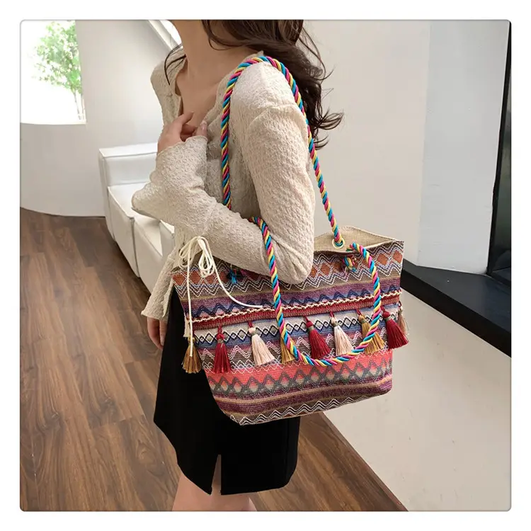 Ethnic Tassel Tote Bag Large Capacity Women's Bag — feature 18