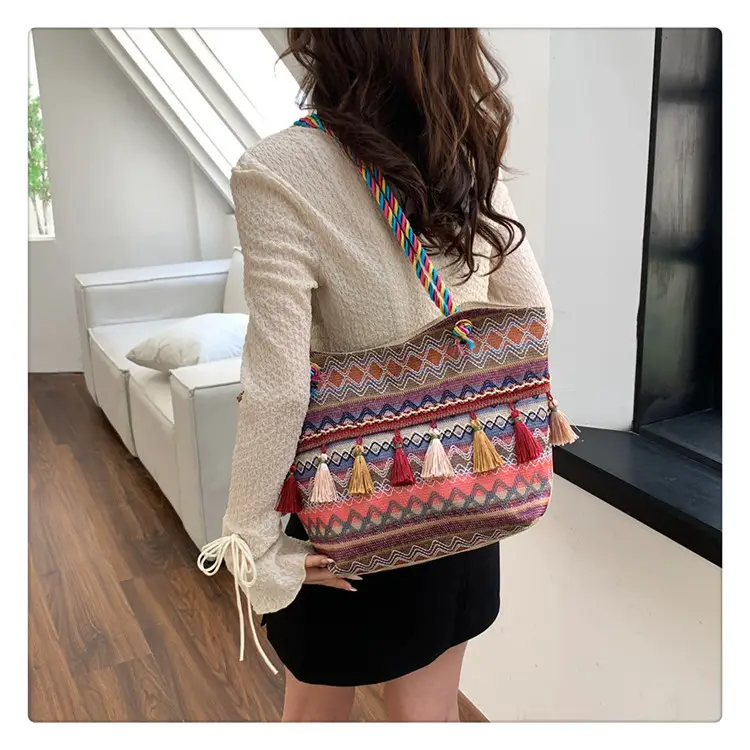 Ethnic Tassel Tote Bag Large Capacity Women's Bag — feature 19