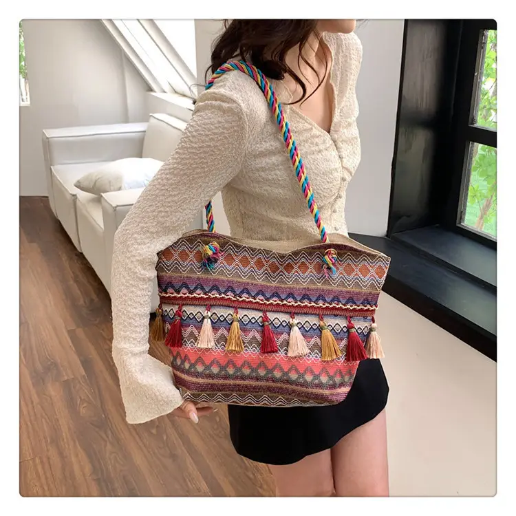 Ethnic Tassel Tote Bag Large Capacity Women's Bag — feature 20