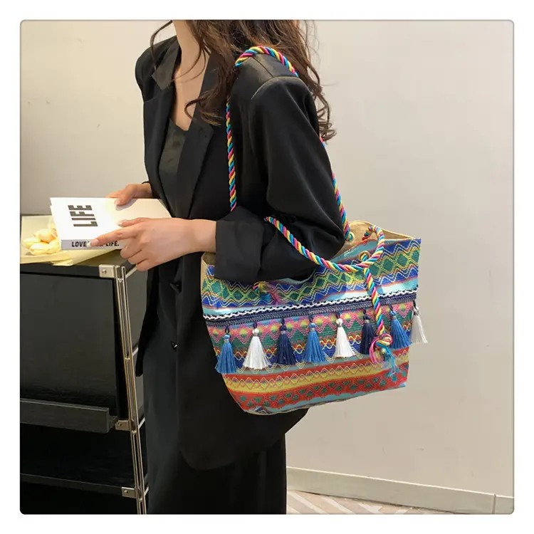 Ethnic Tassel Tote Bag Large Capacity Women's Bag — feature 39