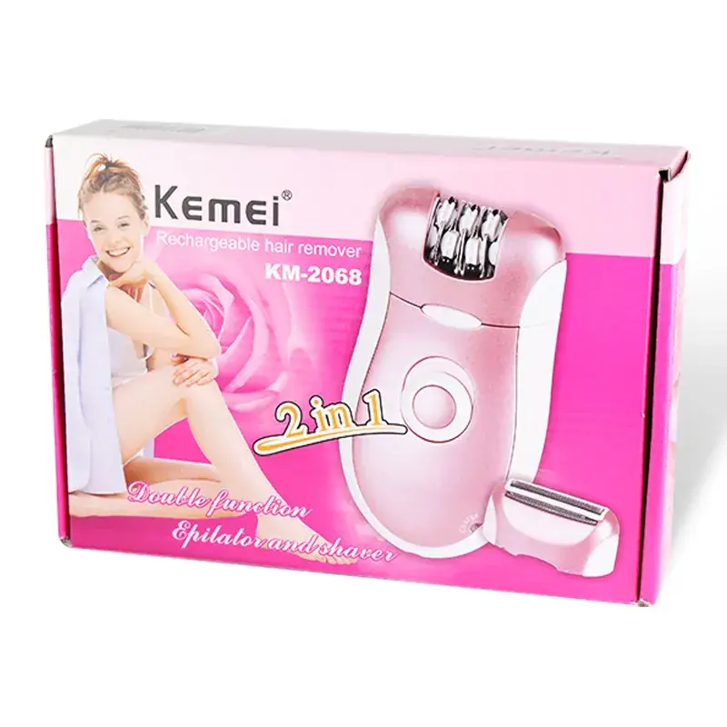 Kemei 2-in-1 Hair Removal Device Pink - Image 5