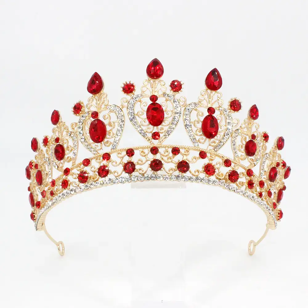 Luxury Bridal Crown with Yellow Diamonds 15" — feature 15