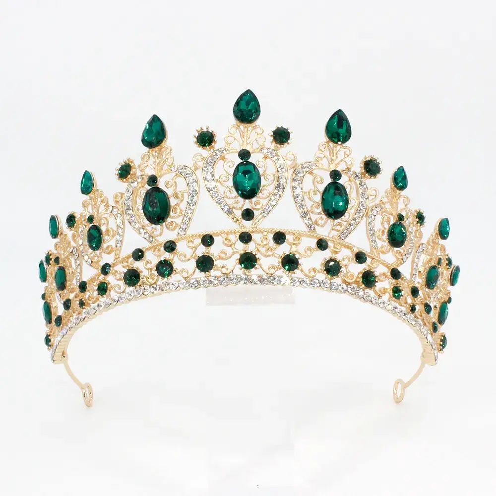 Luxury Bridal Crown with Yellow Diamonds 15" — feature 22