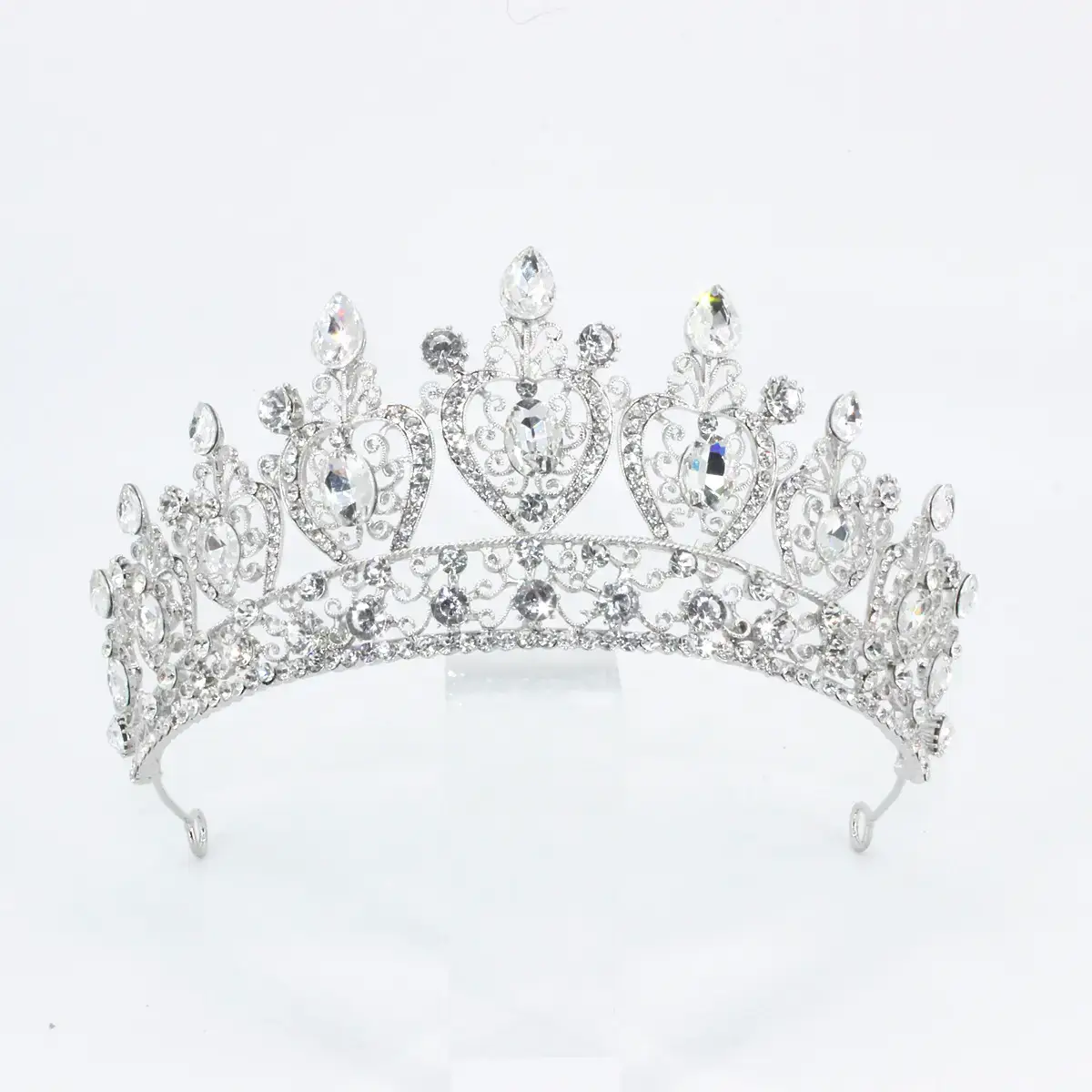 Luxury Bridal Crown with Yellow Diamonds 15" — feature 26