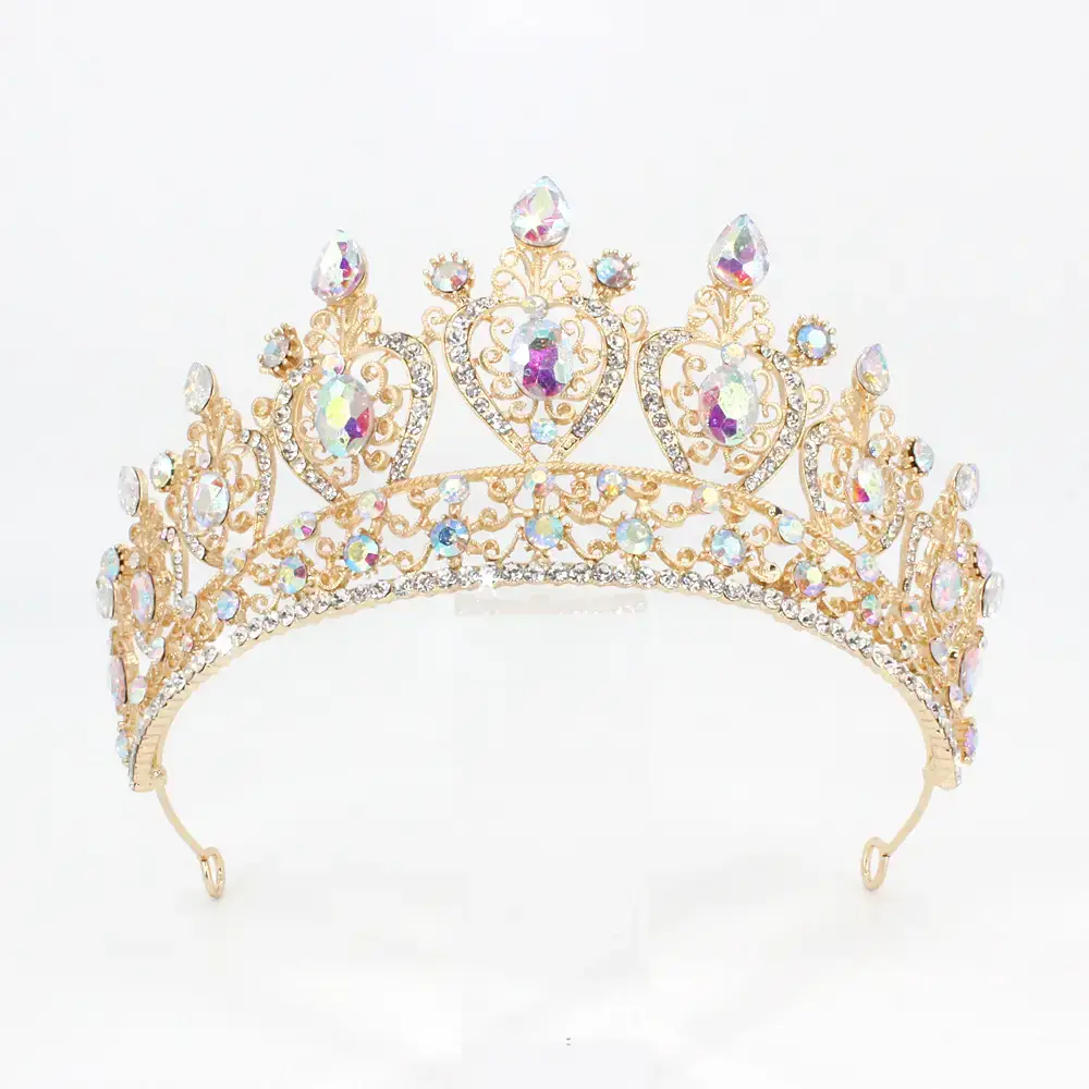 Luxury Bridal Crown with Yellow Diamonds 15" — feature 7