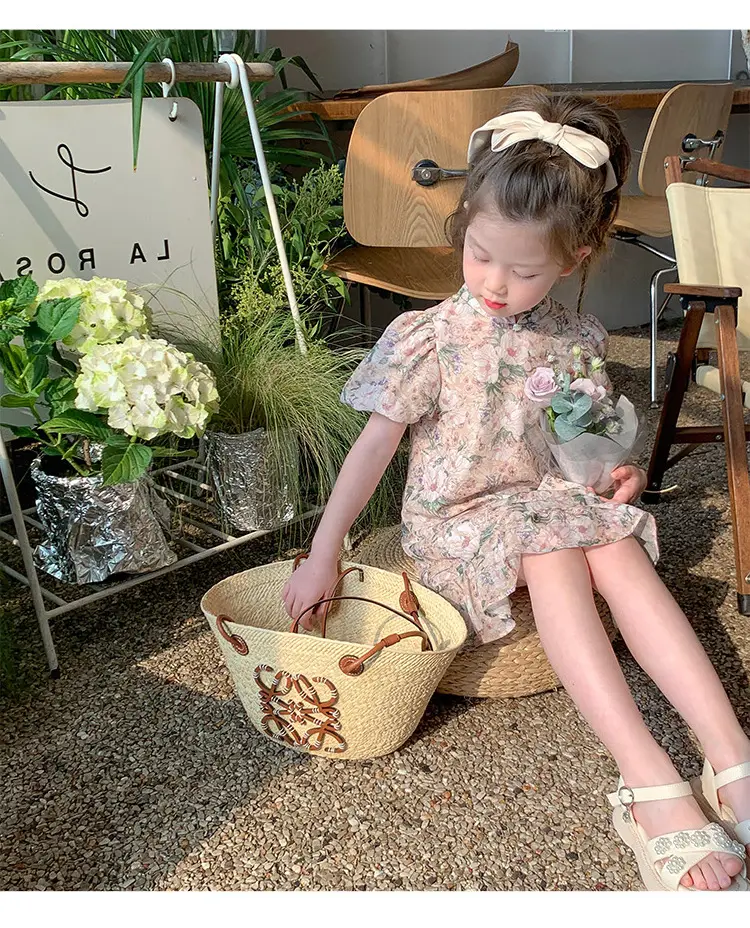 Little Girl's Floral Cheongsam Dress Summer — feature 13
