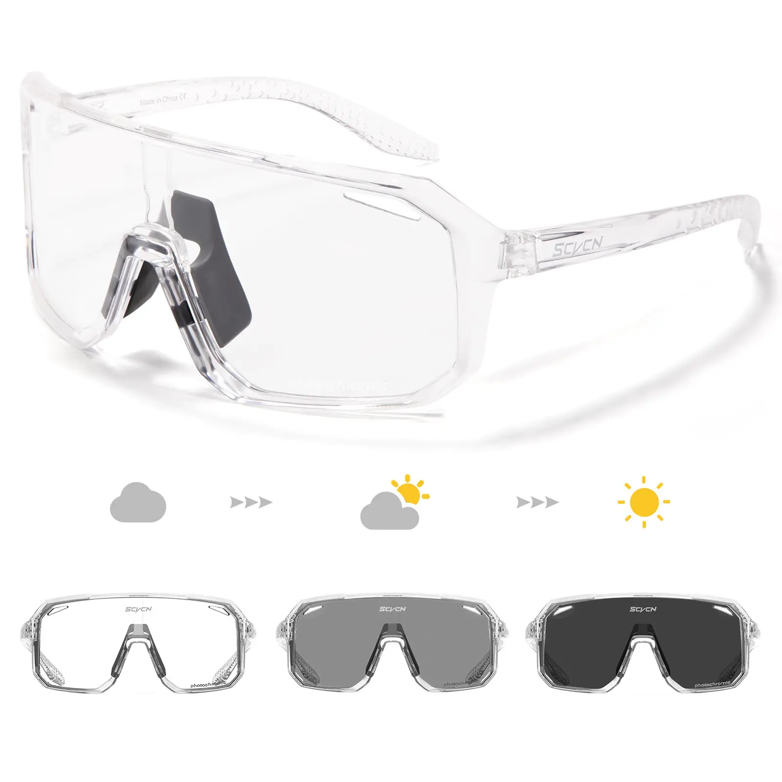 2023 Mountain Road Bike Goggles with Color Change