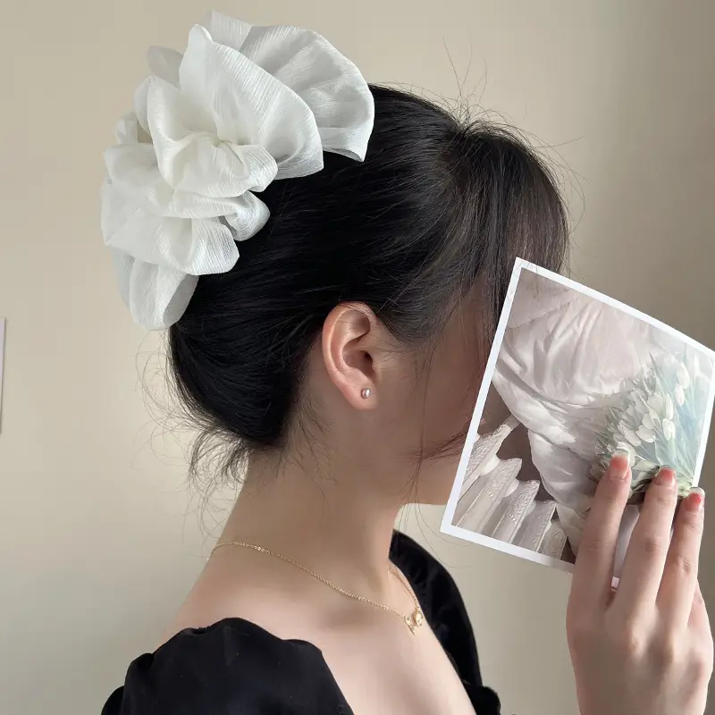 Seersucker Hairpin for Women Back of Head Clip Super Large - Image 5