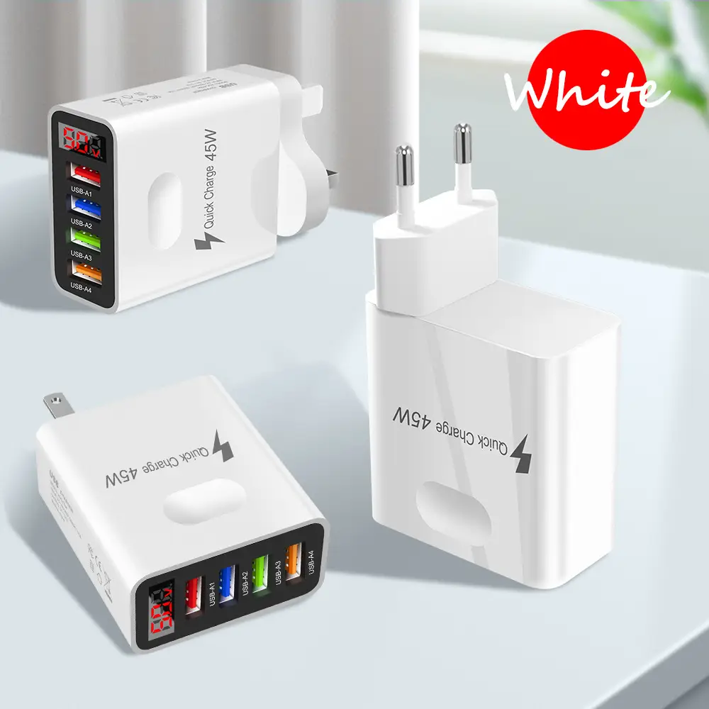 4USB Digital Display Mobile Phone Charger 45W US — feature 7