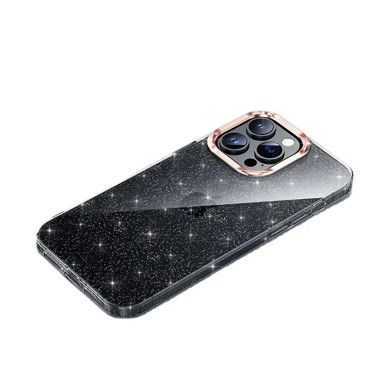Apple iPhone 16 Pro Case with Electroplated Lens Frame & Glitter TPU - Image 9