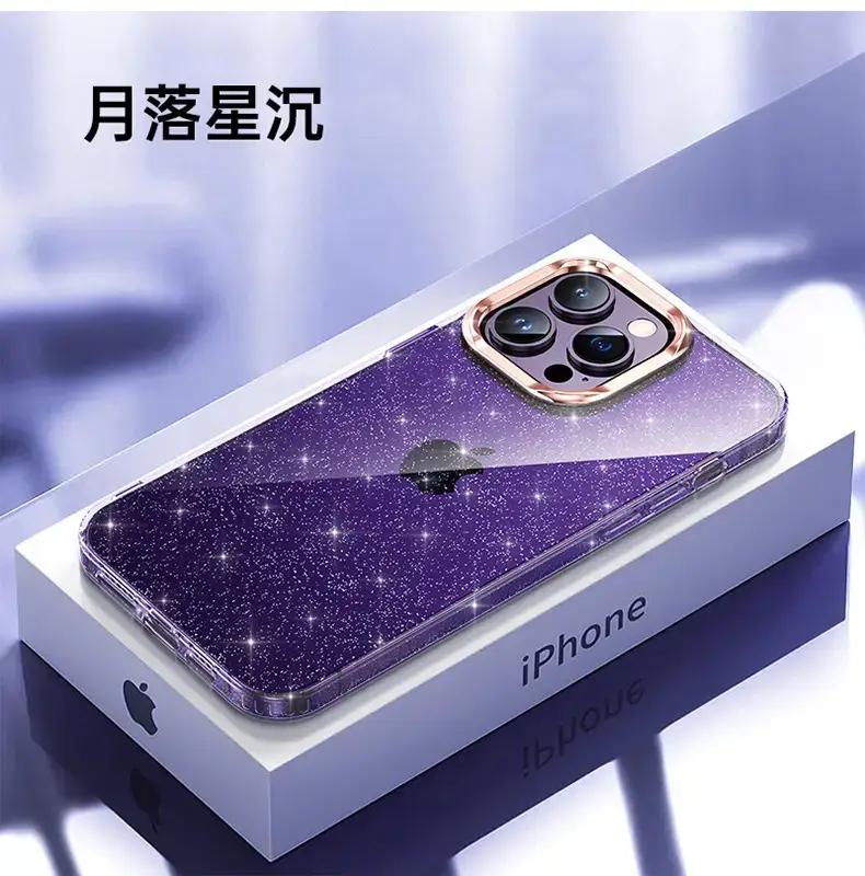 Apple iPhone 16 Pro Case with Electroplated Lens Frame & Glitter TPU — feature 39