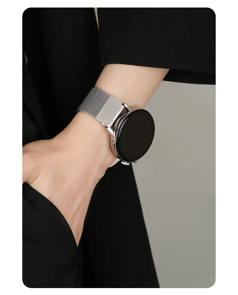 Green Mesh Band Watch Strap 22mm Stainless Steel — feature 13