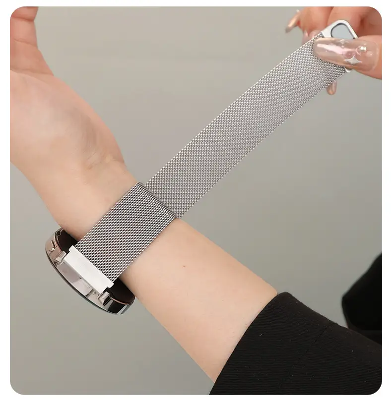 Green Mesh Band Watch Strap 22mm Stainless Steel — feature 14