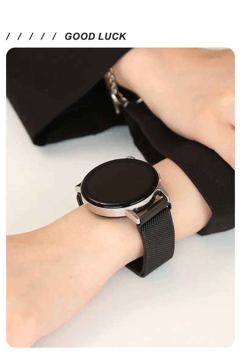 Green Mesh Band Watch Strap 22mm Stainless Steel — feature 15