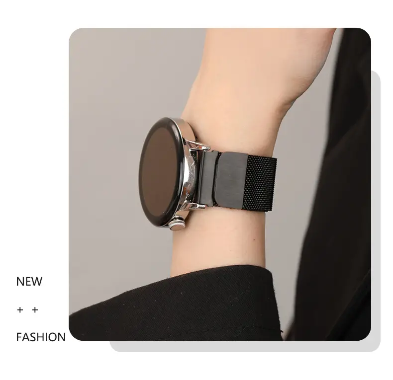 Green Mesh Band Watch Strap 22mm Stainless Steel — feature 16