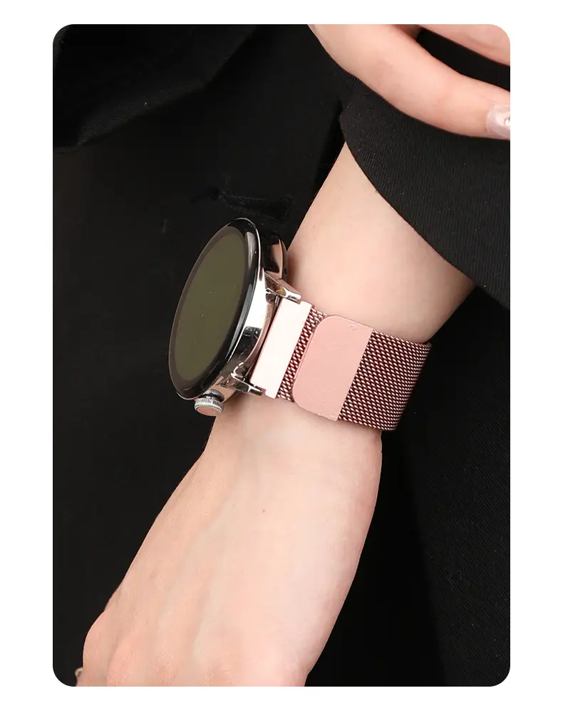 Green Mesh Band Watch Strap 22mm Stainless Steel — feature 17