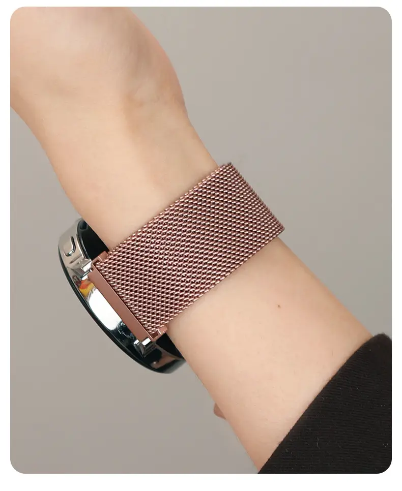 Green Mesh Band Watch Strap 22mm Stainless Steel — feature 18