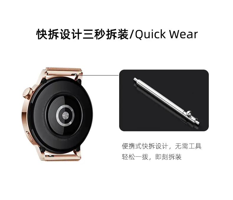 Green Mesh Band Watch Strap 22mm Stainless Steel — feature 7