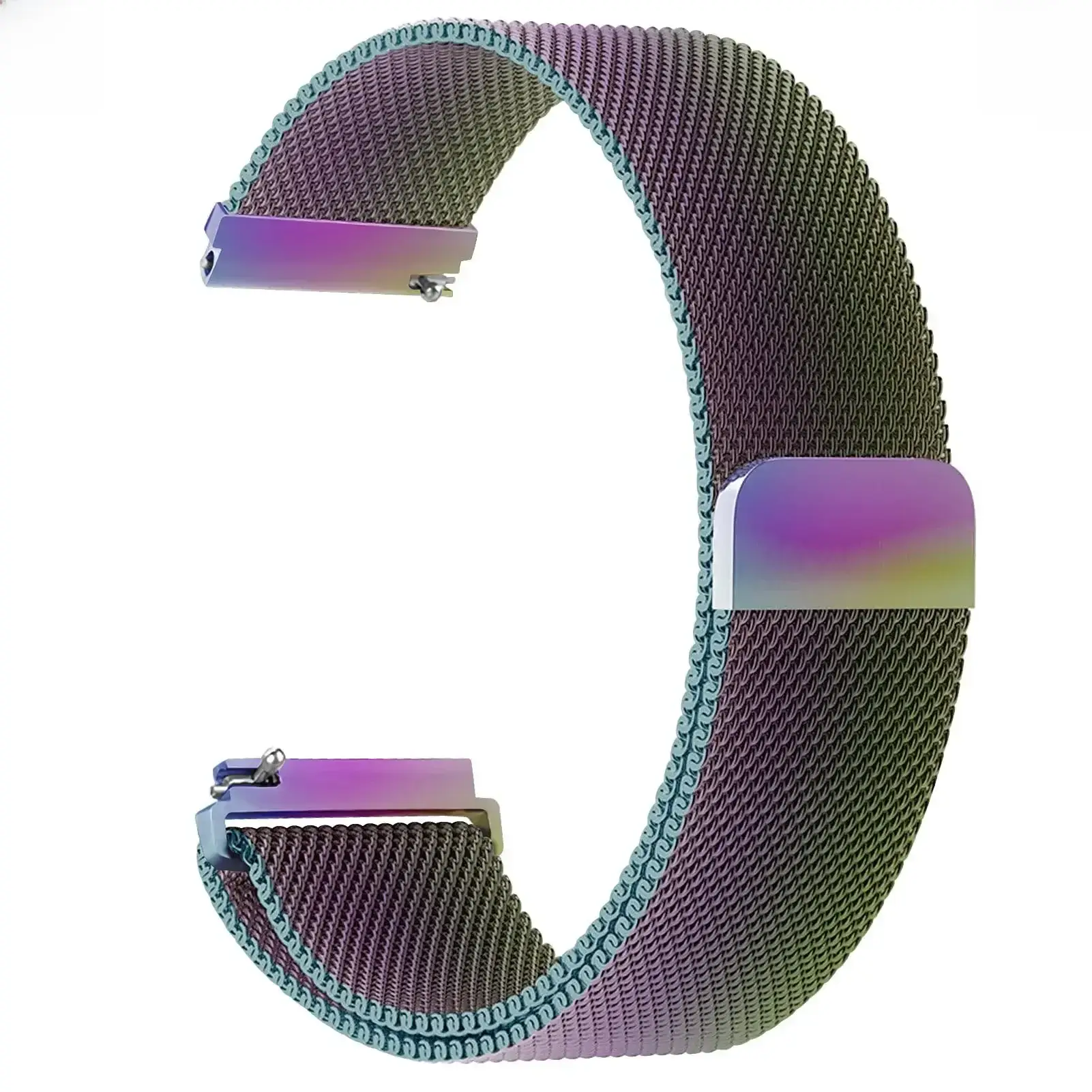 Green Mesh Band Watch Strap 22mm Stainless Steel - Image 15