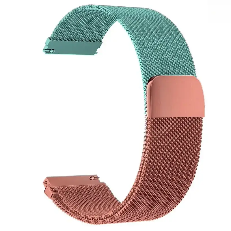 Green Mesh Band Watch Strap 22mm Stainless Steel - Image 30