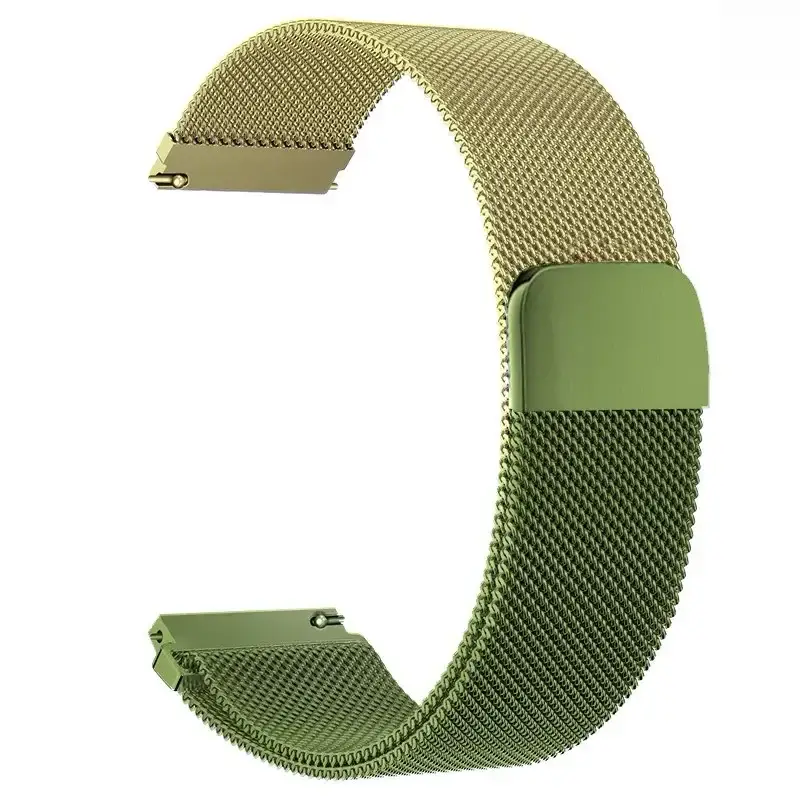 Green Mesh Band Watch Strap 22mm Stainless Steel - Image 35