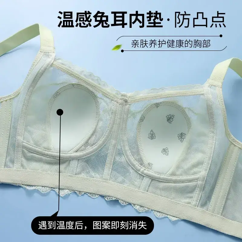 Women's Lace Underwire Bra Large Bust Side Support