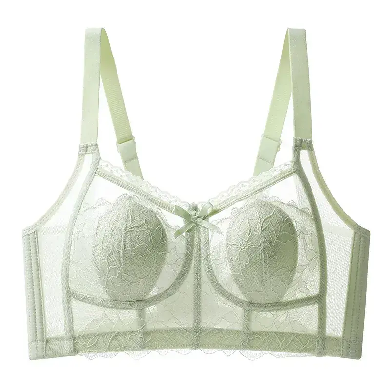 Women's Lace Underwire Bra Large Bust Side Support