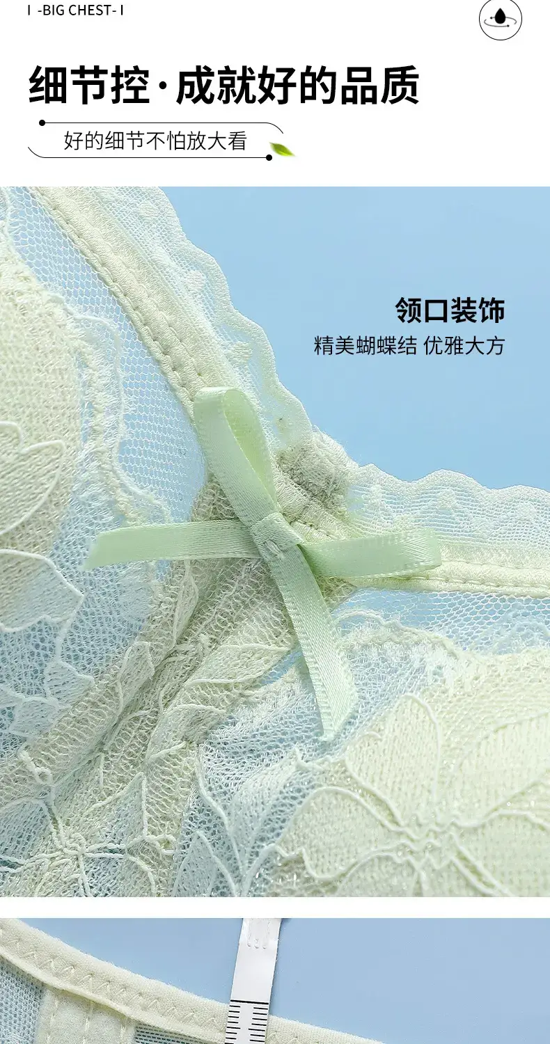 Women's Lace Underwire Bra Large Bust Side Support — feature 27