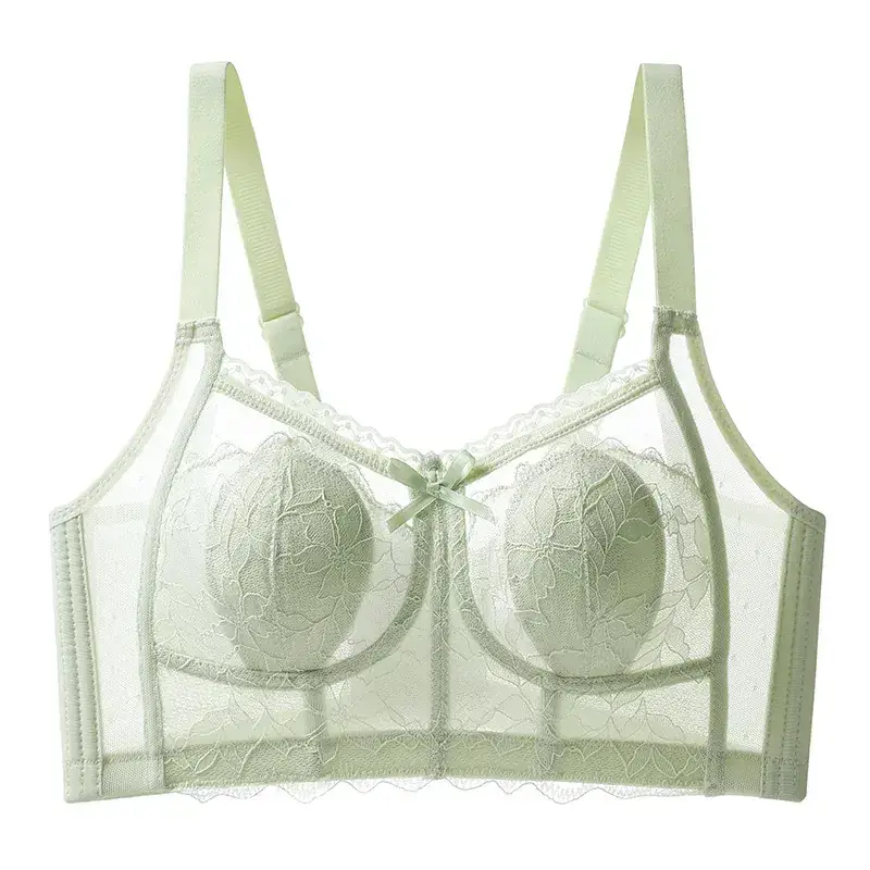 Women's Lace Underwire Bra Large Bust Side Support