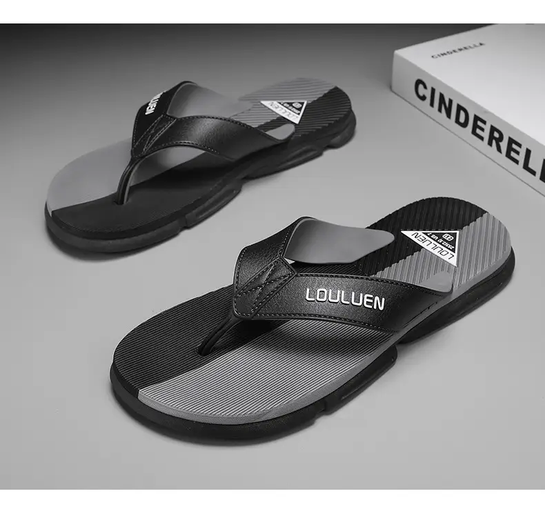 2023 New Summer Men's Flip-Flops for Outer Wear, Flip-Flops, Beach Shoes, Casual Trendy Non-Slip Fashion Sandals for Men — feature 16