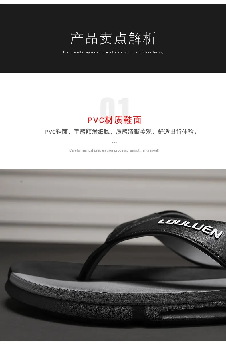 2023 New Summer Men's Flip-Flops for Outer Wear, Flip-Flops, Beach Shoes, Casual Trendy Non-Slip Fashion Sandals for Men — feature 5