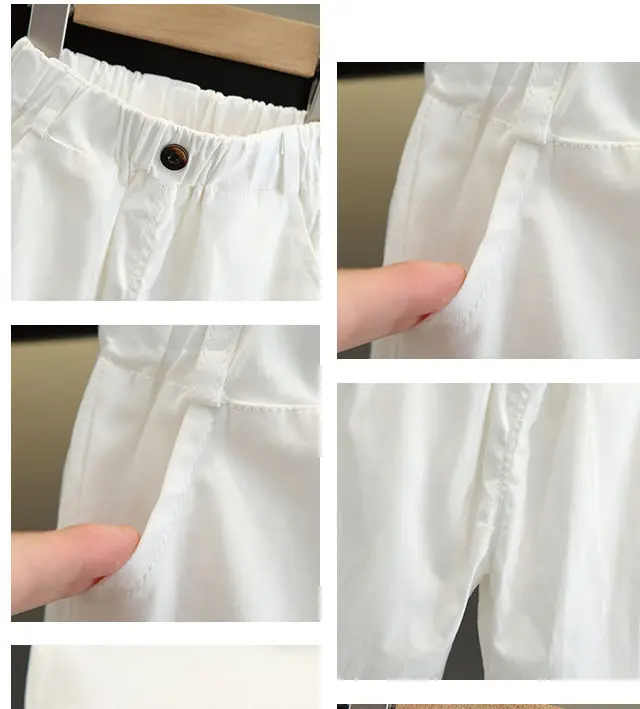 TZ093-suit-rattan flower-short sleeve shirt plus one button shorts-T-shirt children's clothing — feature 18