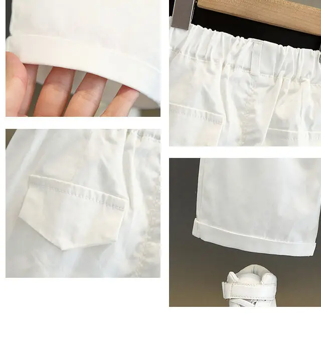 TZ093-suit-rattan flower-short sleeve shirt plus one button shorts-T-shirt children's clothing — feature 19