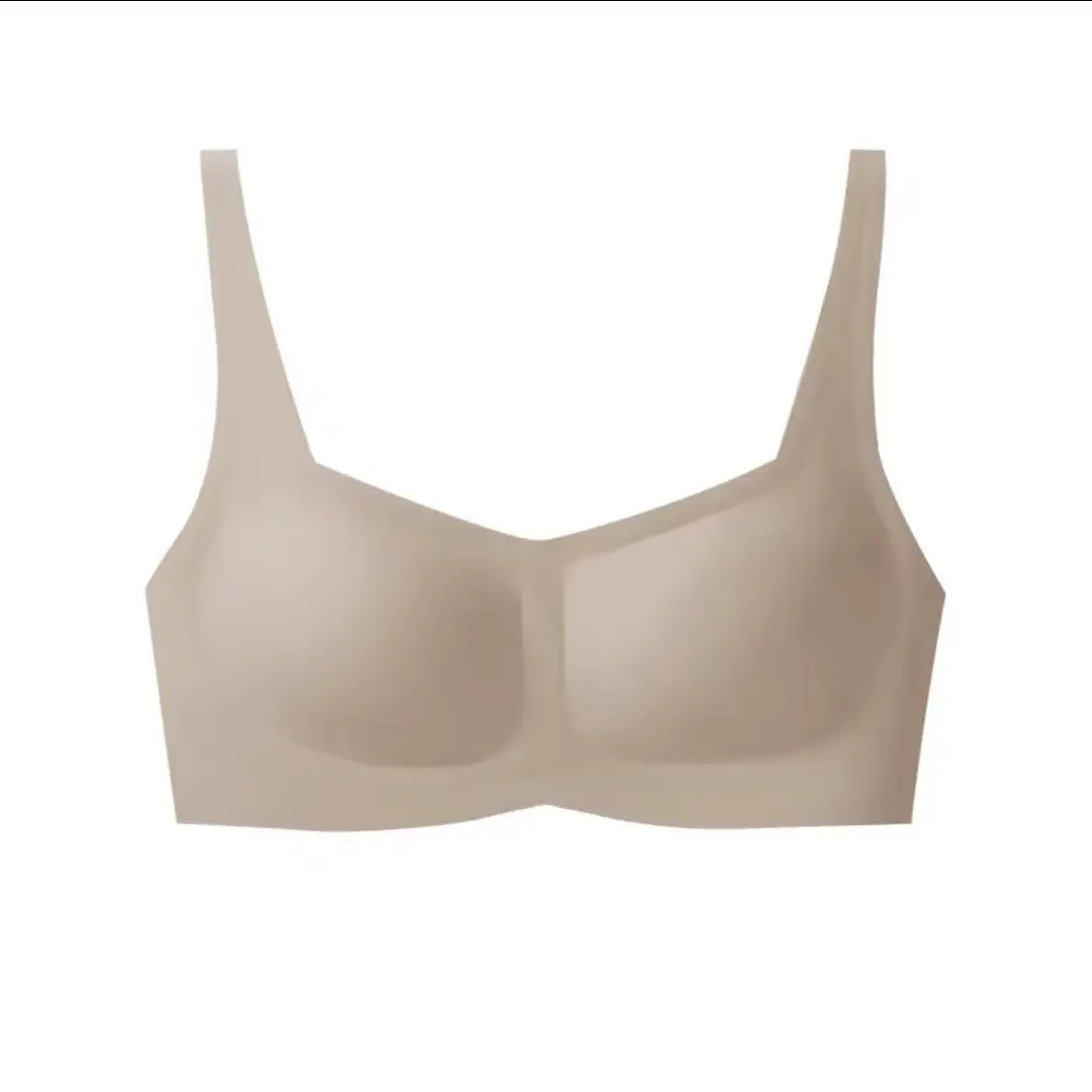 metwo French Style Small Square Collar One-character Collar Air bra without Steel Rings Thin Gathering Collapsible Emulsion bra Underwear for Women - Image 10