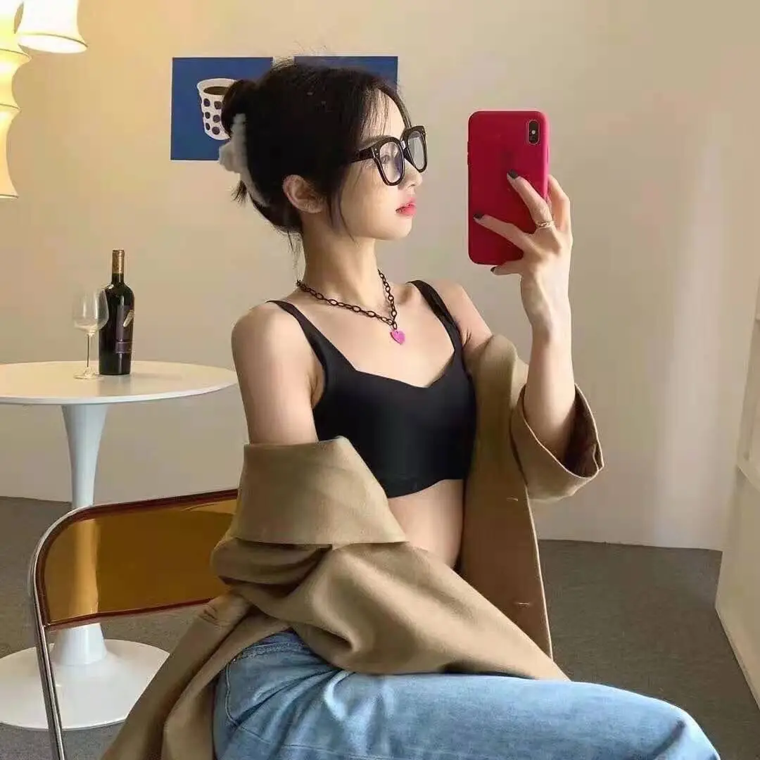 metwo French Style Small Square Collar One-character Collar Air bra without Steel Rings Thin Gathering Collapsible Emulsion bra Underwear for Women — feature 20