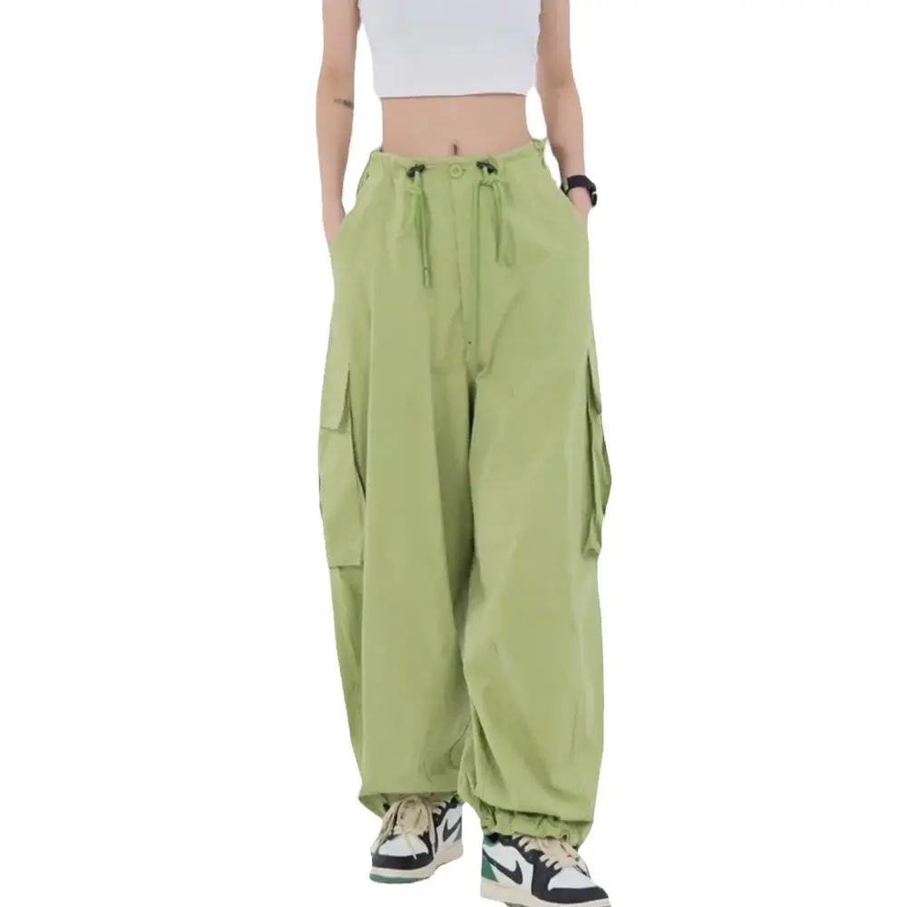 Women Japanese Style Wide Leg Pants Green High Street - Image 8