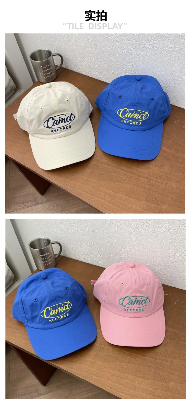 Pink Embroidered Baseball Cap for Girls — feature 5