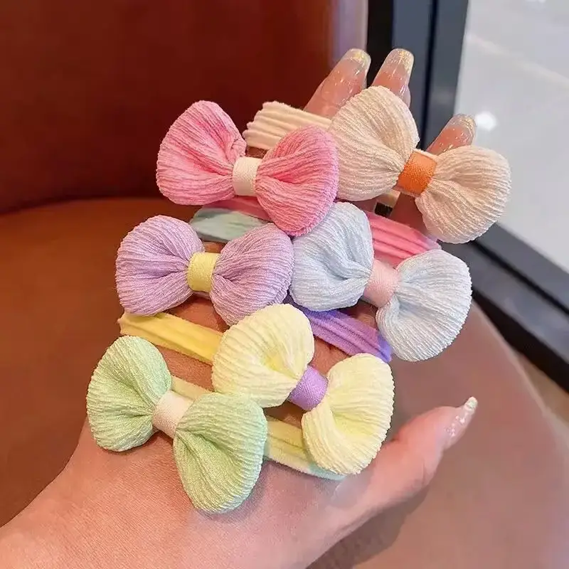 Children's Payon Flower Hair Ties Rubber Bands — feature 14