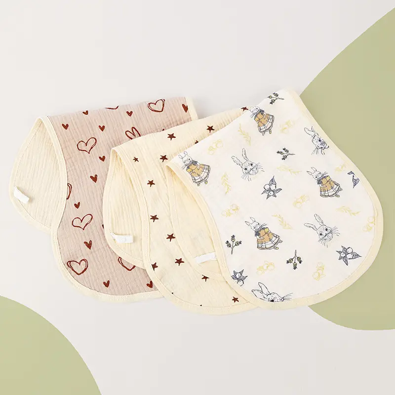 4-Layer Pure Cotton Baby Burp Towel Anti-Spitting Instant Sock