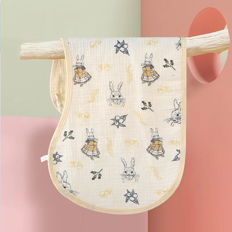 4-Layer Pure Cotton Baby Burp Towel Anti-Spitting Instant Sock