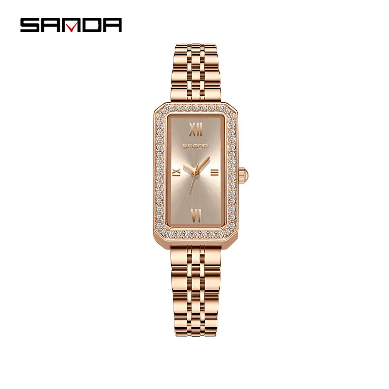 Elegant Women's Green Quartz Watch with Diamond Wristband - Image 19