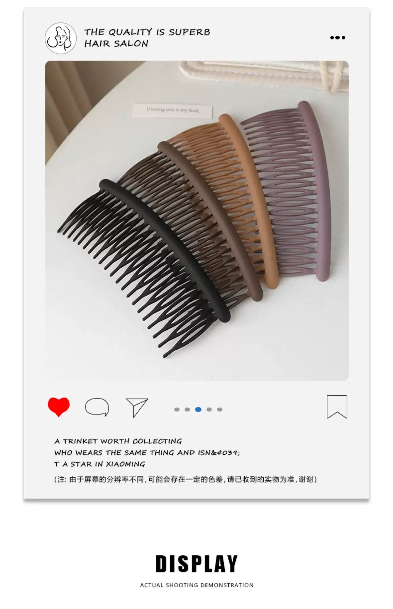 Non-Slip Hair Comb for Adult Bangs & Head Cover — feature 3
