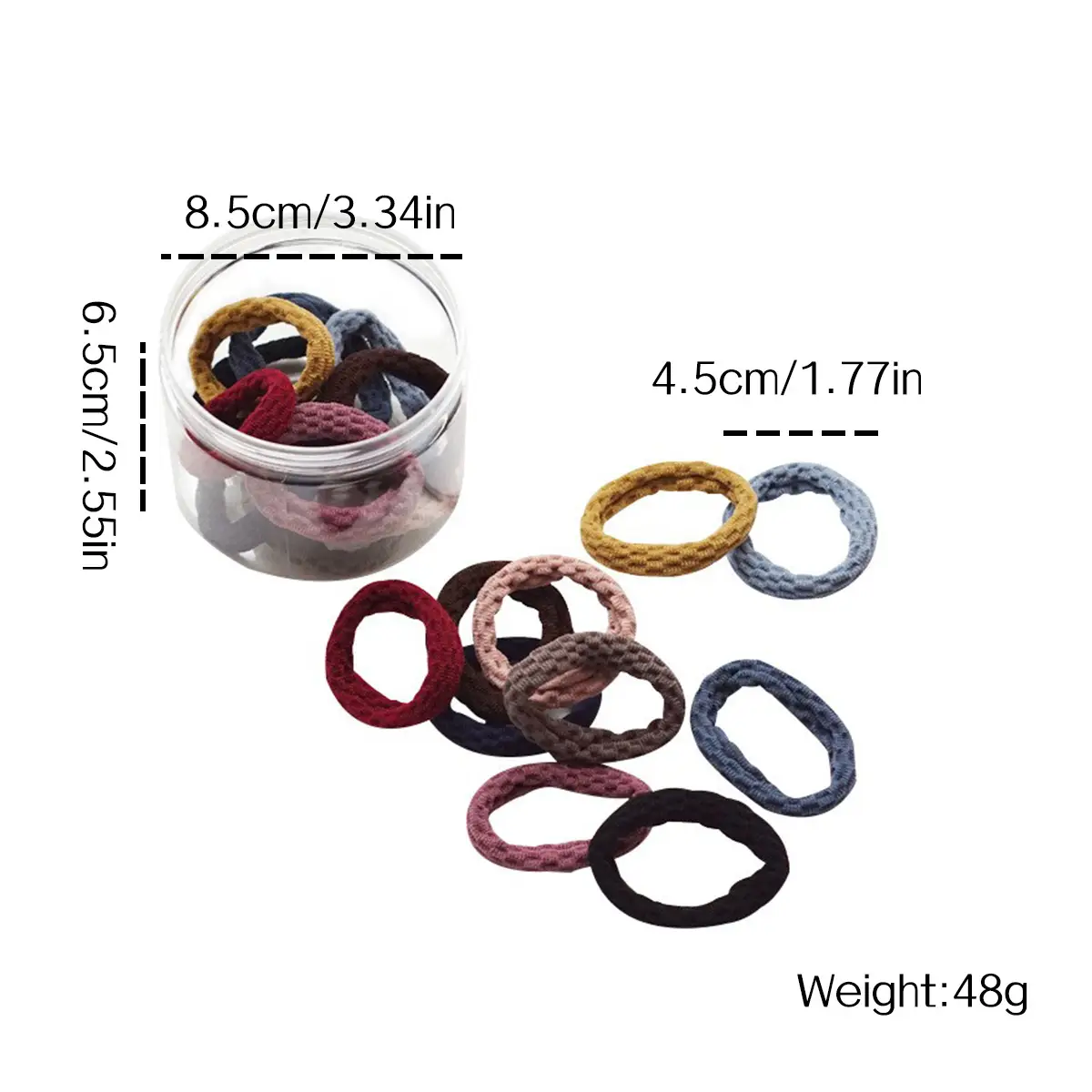 Korean Style High Elastic Rubber Hair Rings for Women - Image 8