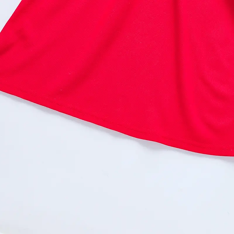 2025 Red Korean Style Doll Collar Puff Sleeve Skirts for Girls — feature 28